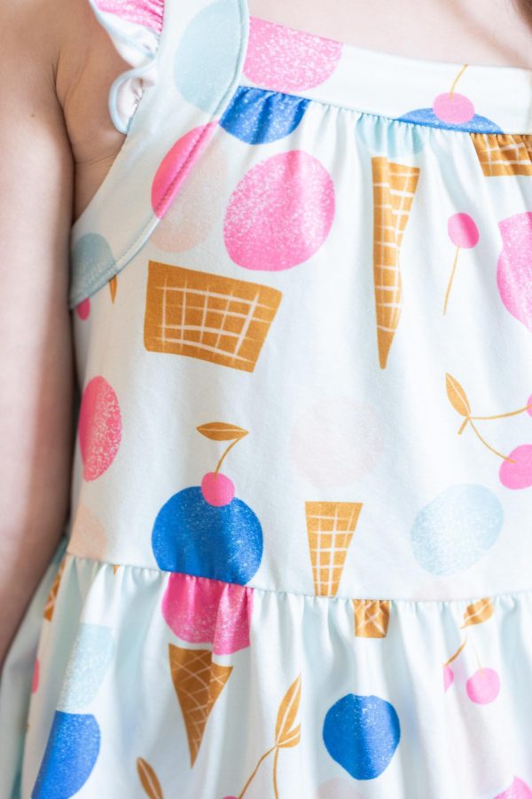 SALE We All Scream Ruffle Cross Back Dress Online - Image 4