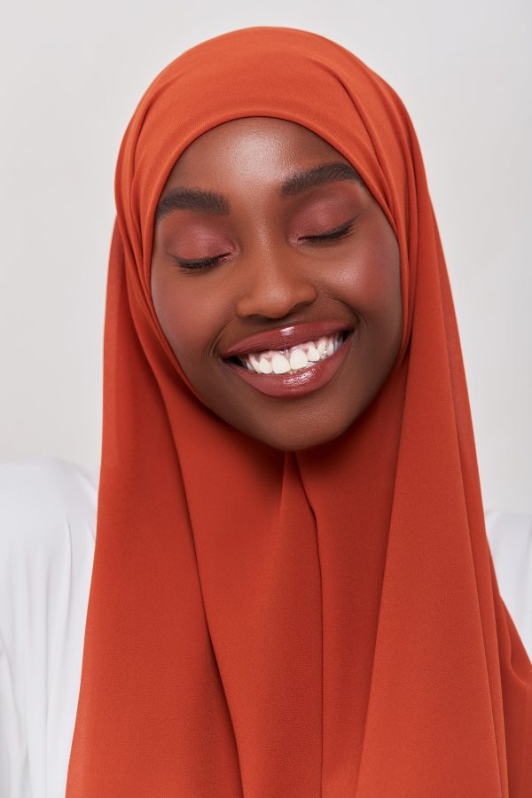 Essential Chiffon Hijab - Rust Fashion - Image 2