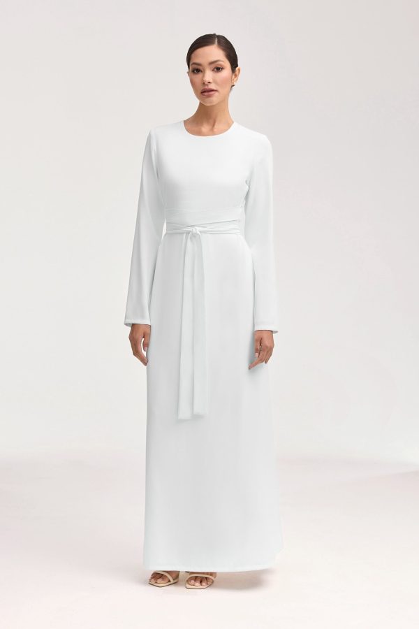 Asalah Open Abaya - White Hot on Sale - Image 5