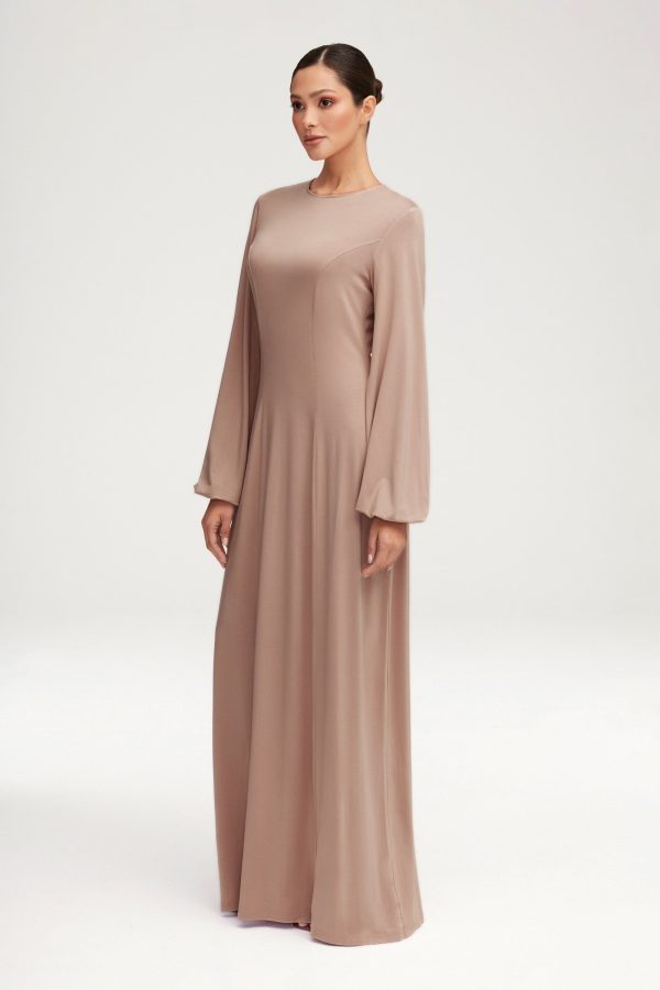 Hayat Jersey Princess Seam Maxi Dress - Mink Online Sale - Image 3