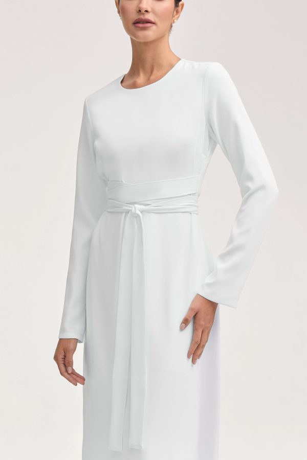 Asalah Open Abaya - White Hot on Sale - Image 2