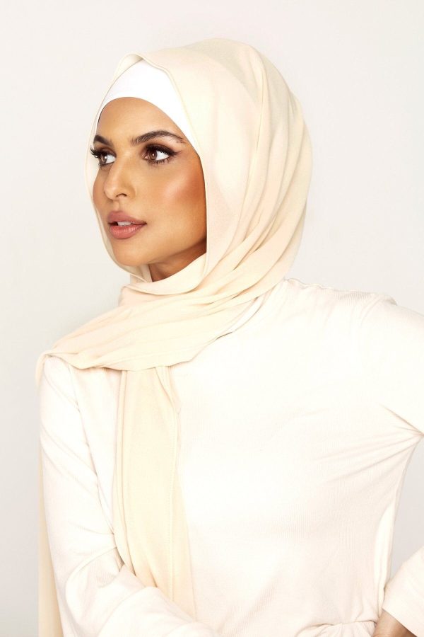 Essential Chiffon Hijab - Cream Sale - Image 4