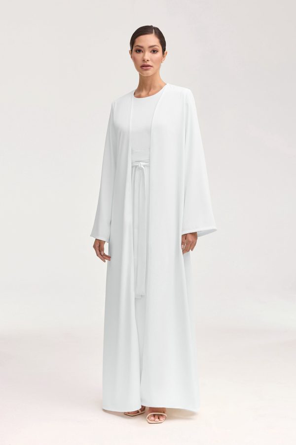 Asalah Open Abaya - White Hot on Sale